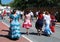 Spanish women walking in procession, Marbella.