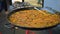 Spanisj food Paella on a big wok