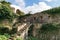 Spanjola Fortress Ruins mountain goat on the wall. Herceg Novi Kotor Bay Montenegro.