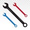 Spanner / basin wrench combination flat icon for apps or websites