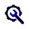 spanner, repair, hammer, wrench, construction, design, settings, equipment, service, ax, maintenance blue color icon