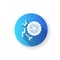 Spare parts blue flat design long shadow glyph icon