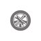 Spare wheel and tools icon