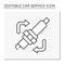 Spark plugs replacement line icon