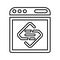Spark, webpage outline icon. Line art vector