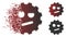 Sparkle Dotted Halftone Negation Smiley Gear Icon