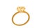 Sparkle gold Ring 3D