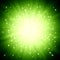 Sparkle green light burst with stars