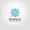 Sparkle Logo With Line art Square Concept
