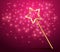 Sparkle magic wand on pink background