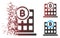 Sparkle Pixel Halftone Bitcoin Corporation Building Icon