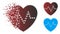 Sparkle Pixel Halftone Dotted Heart Pulse Icon