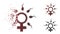 Sparkle Pixel Halftone Sperm Fertilization Icon