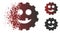 Sparkle Pixel Halftone Tooth Smiley Gear Icon