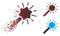 Sparkle Pixel Halftone Wizard Wand Icon