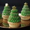 Sparklecore Mini Holiday Cupcakes With Christmas Tree Decorations