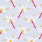 Sparkler celebration seamless pattern. Christmas, New Year, holidays pattern for fabric, paper, decoration. Flat style.