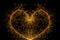 Sparkler heart shape