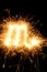 Sparkler letter of English alphabet