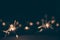 sparklers burning dark bokeh background. High quality photo