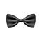 Sparkling black bow tie from satin material