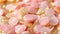 Sparkling Celebration: Delicate Pastel Pink and Gold Confetti Party Favors for Festive Occasions