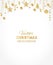 Sparkling Christmas glitter ornaments. Golden fiesta border, festive garland