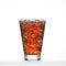 Sparkling cola drinks with soda and ice in glass