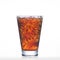 Sparkling cola drinks with soda and ice in glass