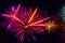 Sparkling color fireworks. AI generated