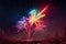 Sparkling color fireworks. AI generated