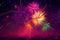 Sparkling color fireworks. AI generated