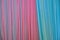 Sparkling colors of pink and blue curtain