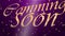 Sparkling Coming soon Beautiful golden greeting Text