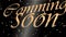 Sparkling Coming soon Beautiful golden greeting Text