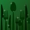 sparkling cutlery silhouettes. Vector illustration decorative design