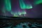 The Sparkling Dance of Aurora Borealis and Nature\\\'s Magnificent Work of Art .