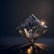 Sparkling Diamond on a Black Background - Created with generative AI