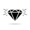 Sparkling diamond, gemstone icon vector. Premium package sign symbol