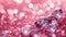 Sparkling diamonds dazzle against a radiant pink bokeh backdrop, shimmering with elegance. Ai Generated