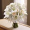 Sparkling Elegance: A Crystal-Adorned Bridal Bouquet Catching the Light