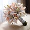 Sparkling Elegance: A Crystal-Adorned Bridal Bouquet Catching the Light