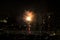 Sparkling firework bursting above Kuala Lumpur and Petaling Jaya (Malaysia)