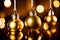 Sparkling Gold and Silver Bells for Festive Delight.AI Generated