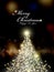 Sparkling golden Christmas tree