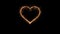 Sparkling heart on black background