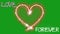 Sparkling heart shape green screen motion graphics