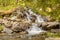 A sparkling jump of a waterfall