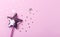 Sparkling magic wand star shape