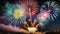 Sparkling Night: The magnificent fireworks display on New Year\\\'s Eve